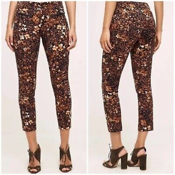 Anthropologie Pants - Anthropologie | The Essential Sim Autumn Floral Trouser Pant | Size 4